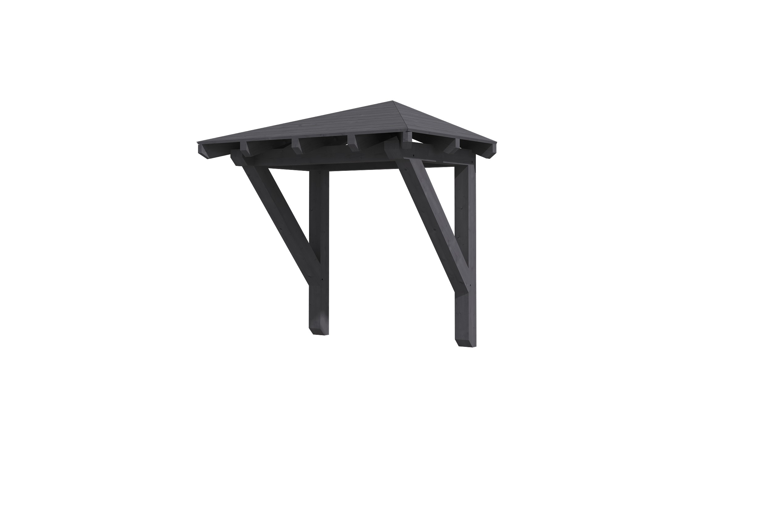 Vordach Wesel Typ 1, 188 x 126 cm, schiefergrau