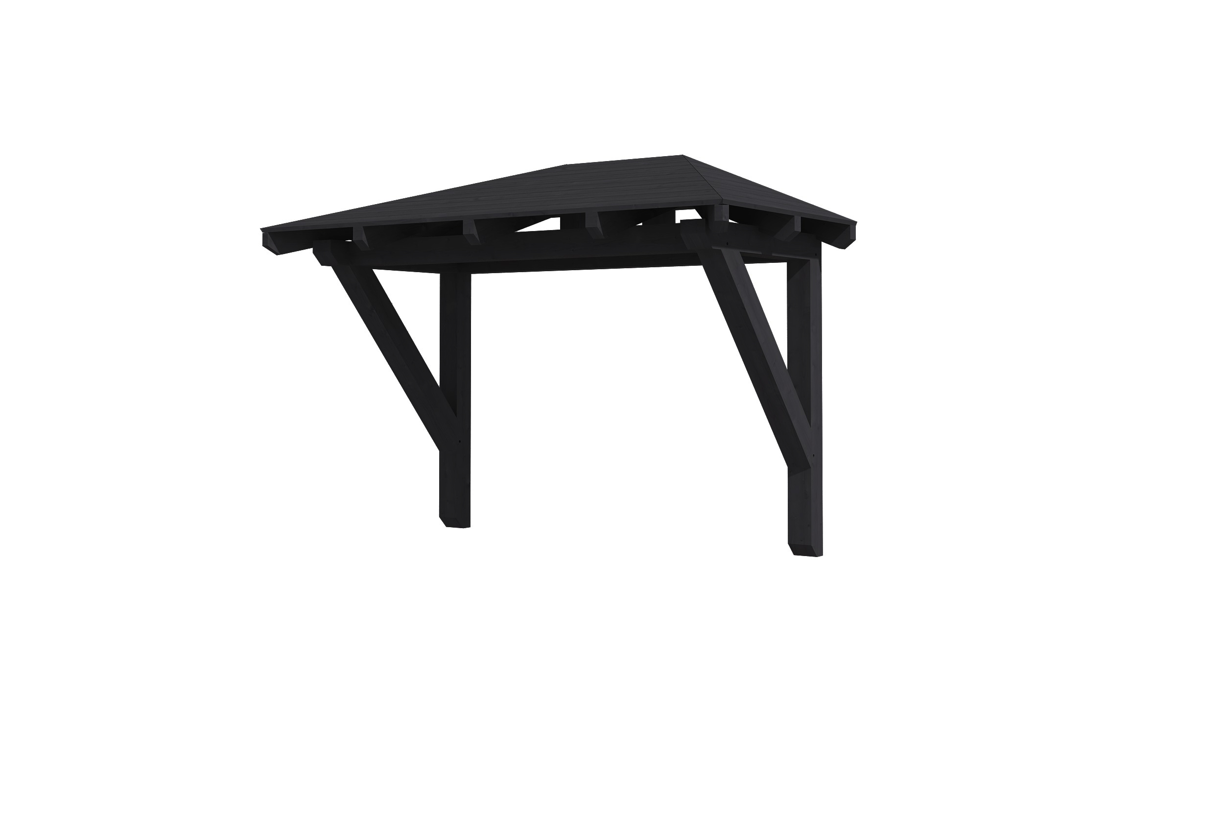 Vordach Wismar Typ 1, 258 x 126 cm, anthrazit
