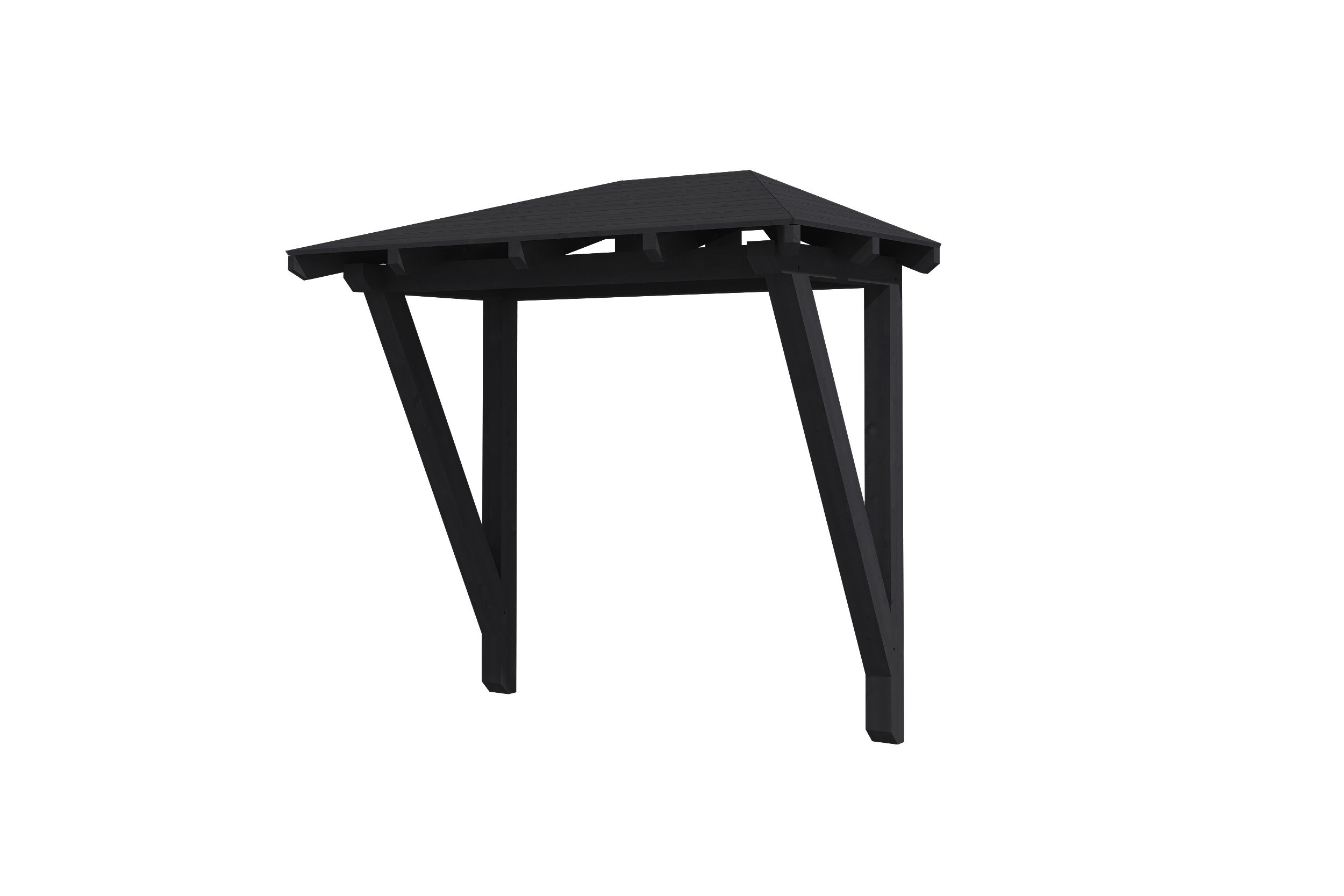 Vordach Wismar Typ 2, 258 x 126 cm, anthrazit