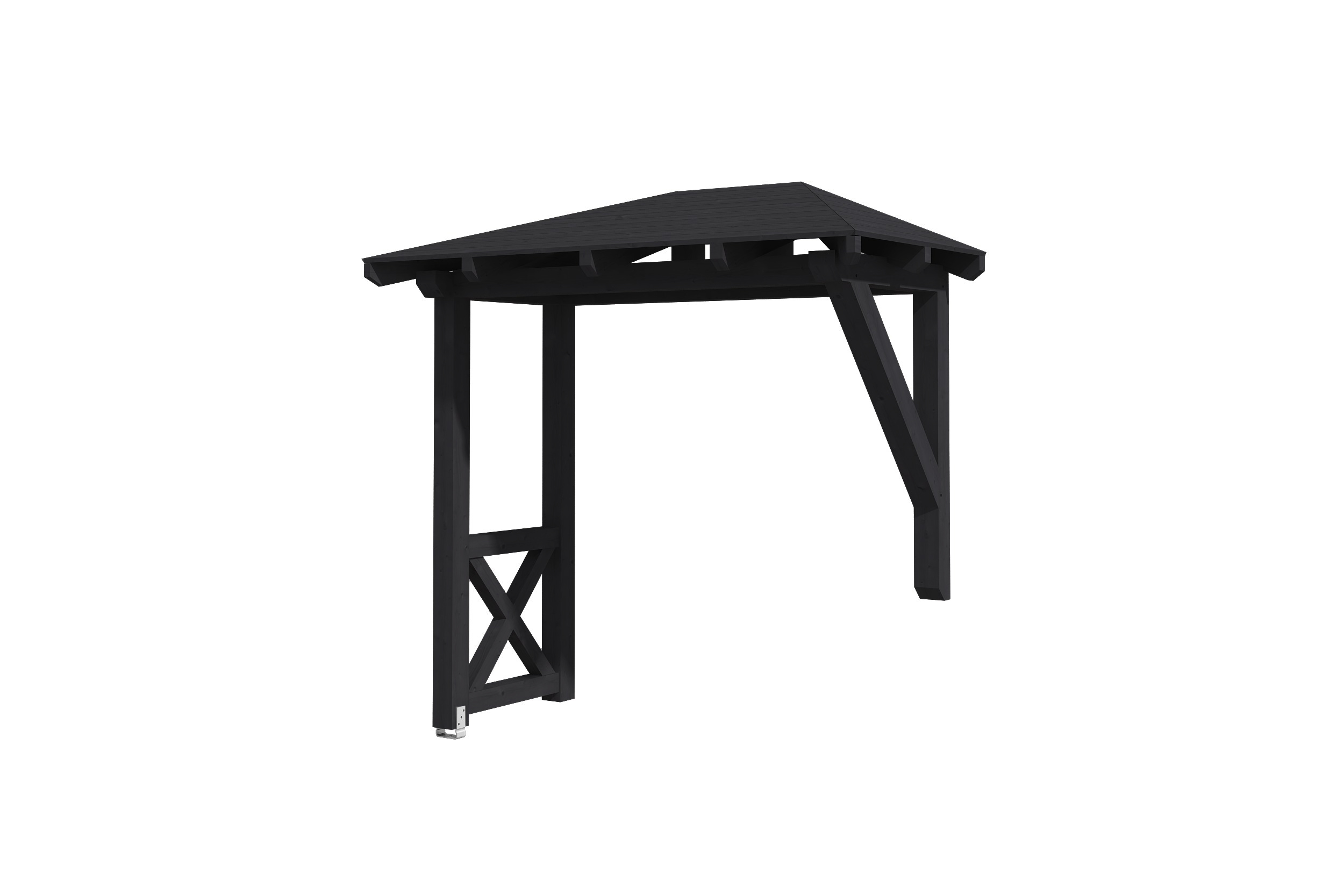 Vordach Wismar Typ 3, 258 x 126 cm, anthrazit