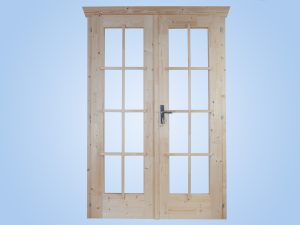 Doppeltür BxH 123,4 x 193 cm, vollverglast für 28 mm Häuser
