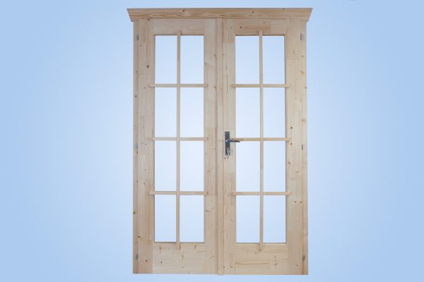 Doppeltür BxH 123,4 x 193 cm, vollverglast für 28 mm Häuser
