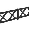 Brüstung Andreaskreuz 400 x 84 cm, Fichte, anthrazit Brüstung Andreaskreuz 400 x 84 cm, Fichte, anthrazit