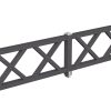 Brüstung Andreaskreuz 400 x 84 cm, Fichte, schiefergrau Brüstung Andreaskreuz 400 x 84 cm, Fichte, schiefergrau