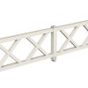 Brüstung Andreaskreuz 400 x 84 cm, Fichte, weiß Brüstung Andreaskreuz 400 x 84 cm, Fichte, weiß