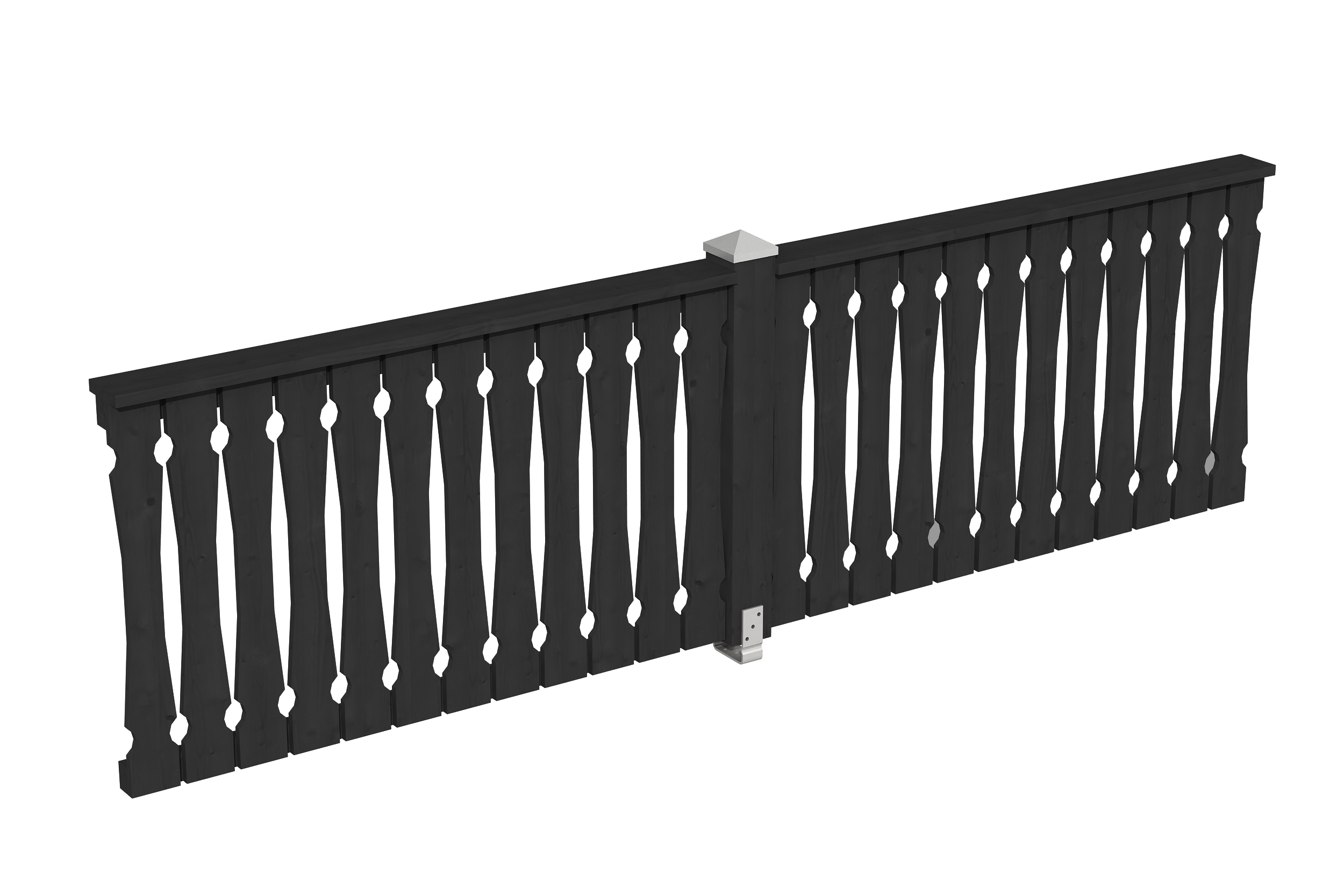 Brüstung Balkonschalung 335 x 96 cm, Fichte, anthrazit