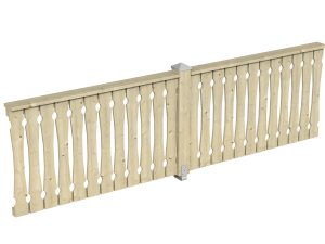 Brüstung Balkonschalung 335 x 96 cm, Fichte, natur