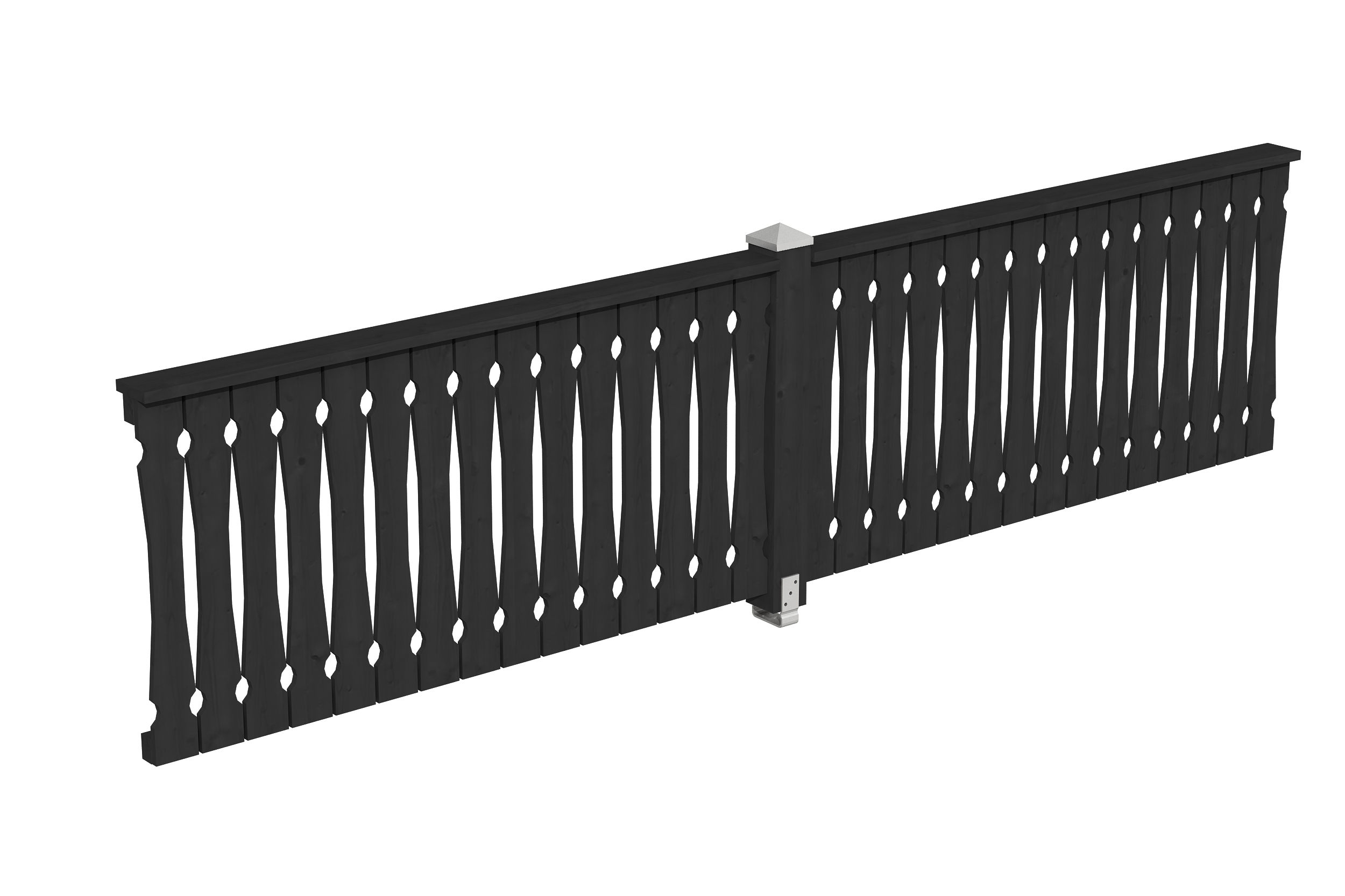 Brüstung Balkonschalung 400 x 96 cm, Fichte, anthrazit Brüstung Balkonschalung 400 x 96 cm, Fichte, anthrazit