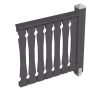 Brüstung Balkonschalung 108 x 96 cm, Fichte, schiefergrau
