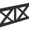 Brüstung Andreaskreuz 180 x 84 cm, Fichte, anthrazit