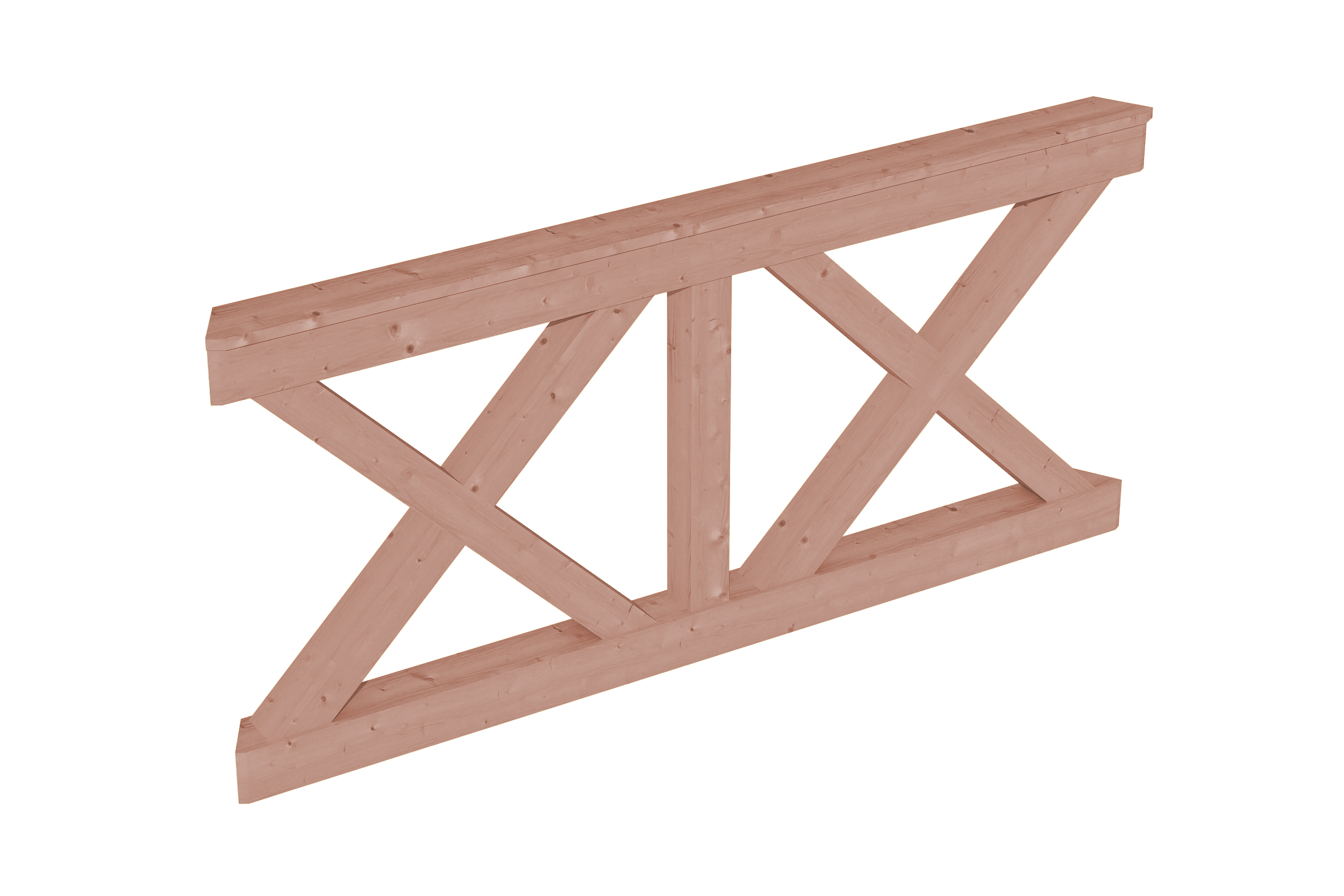 Brüstung Andreaskreuz 180 x 84 cm, Douglasie, natur