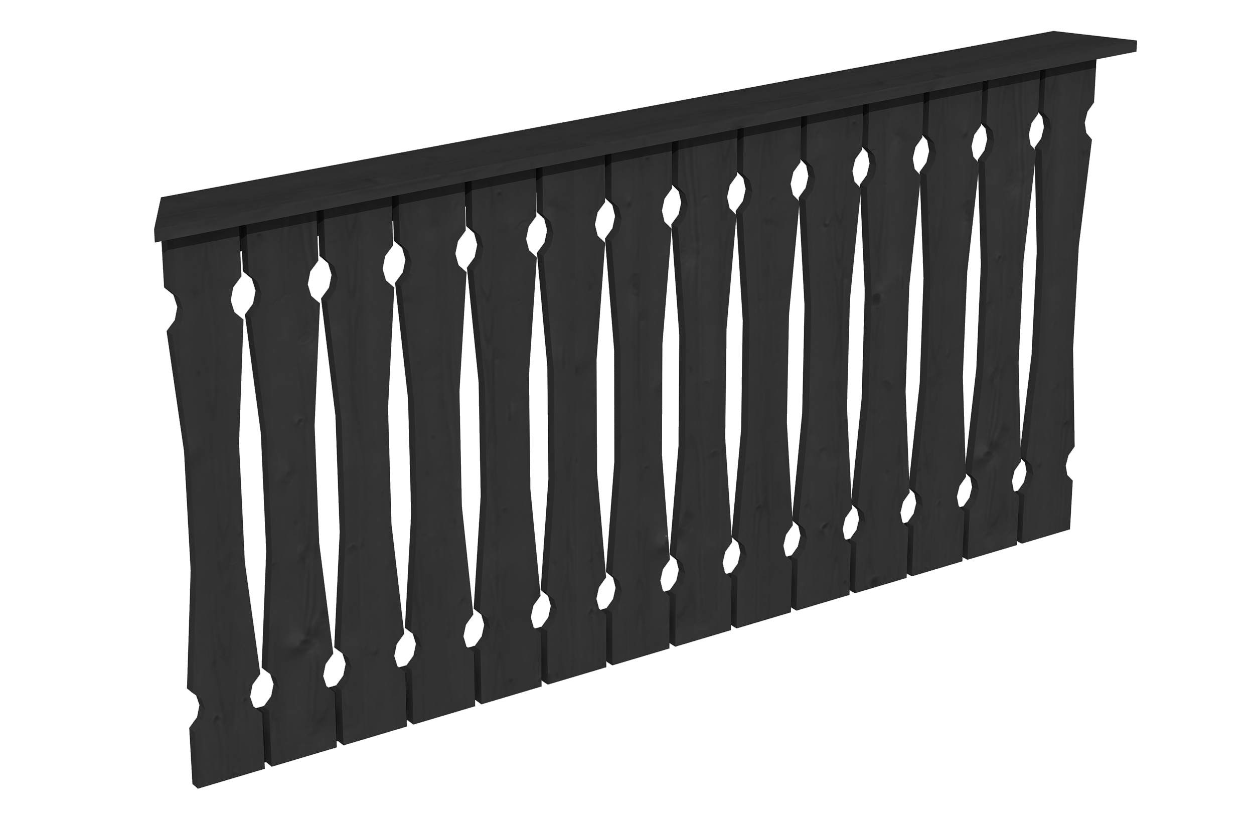 Brüstung Balkonschalung 180 x 96 cm, Fichte, anthrazit