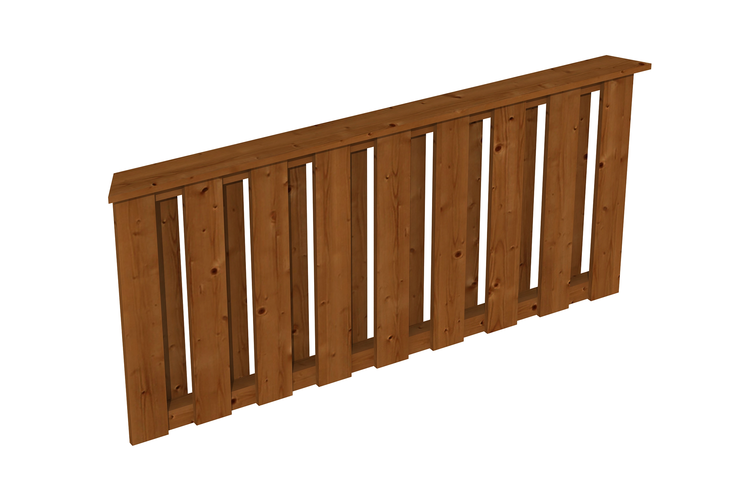 Brüstung Deckelschalung 180 x 84 cm, Douglasie, nussbaum