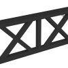 Brüstung Andreaskreuz 180 x 84 cm, Fichte, anthrazit