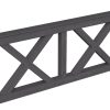 Brüstung Andreaskreuz 180 x 84 cm, Fichte, schiefergrau