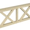 Brüstung Andreaskreuz 210 x 84 cm, Fichte, natur