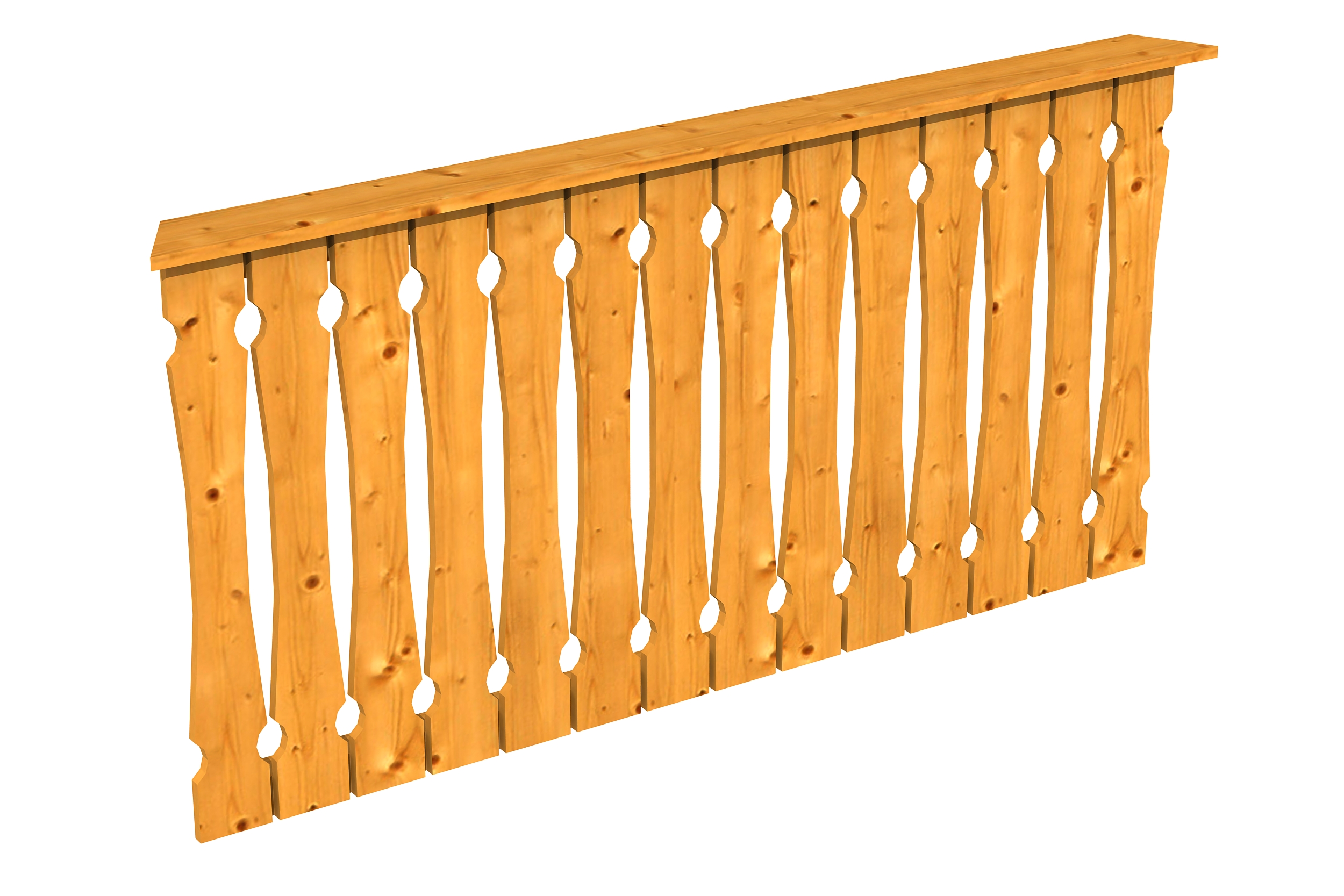 Brüstung Balkonschalung 150 x 96 cm, Fichte, eiche hell