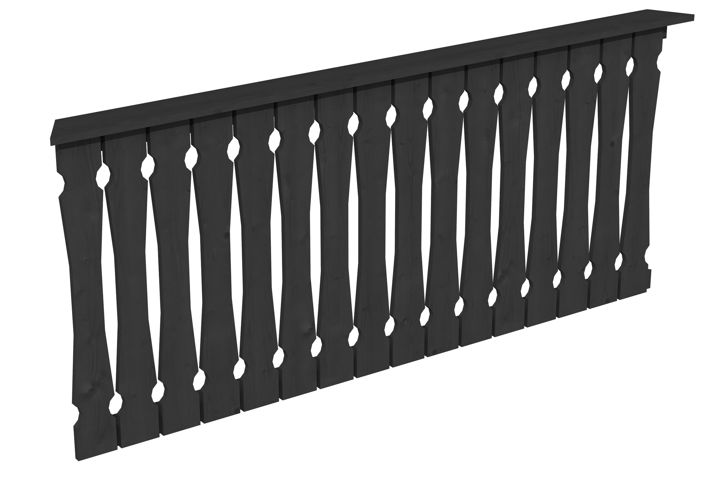 Brüstung Balkonschalung 180 x 96 cm, Fichte, anthrazit Brüstung Balkonschalung 180 x 96 cm, Fichte, anthrazit