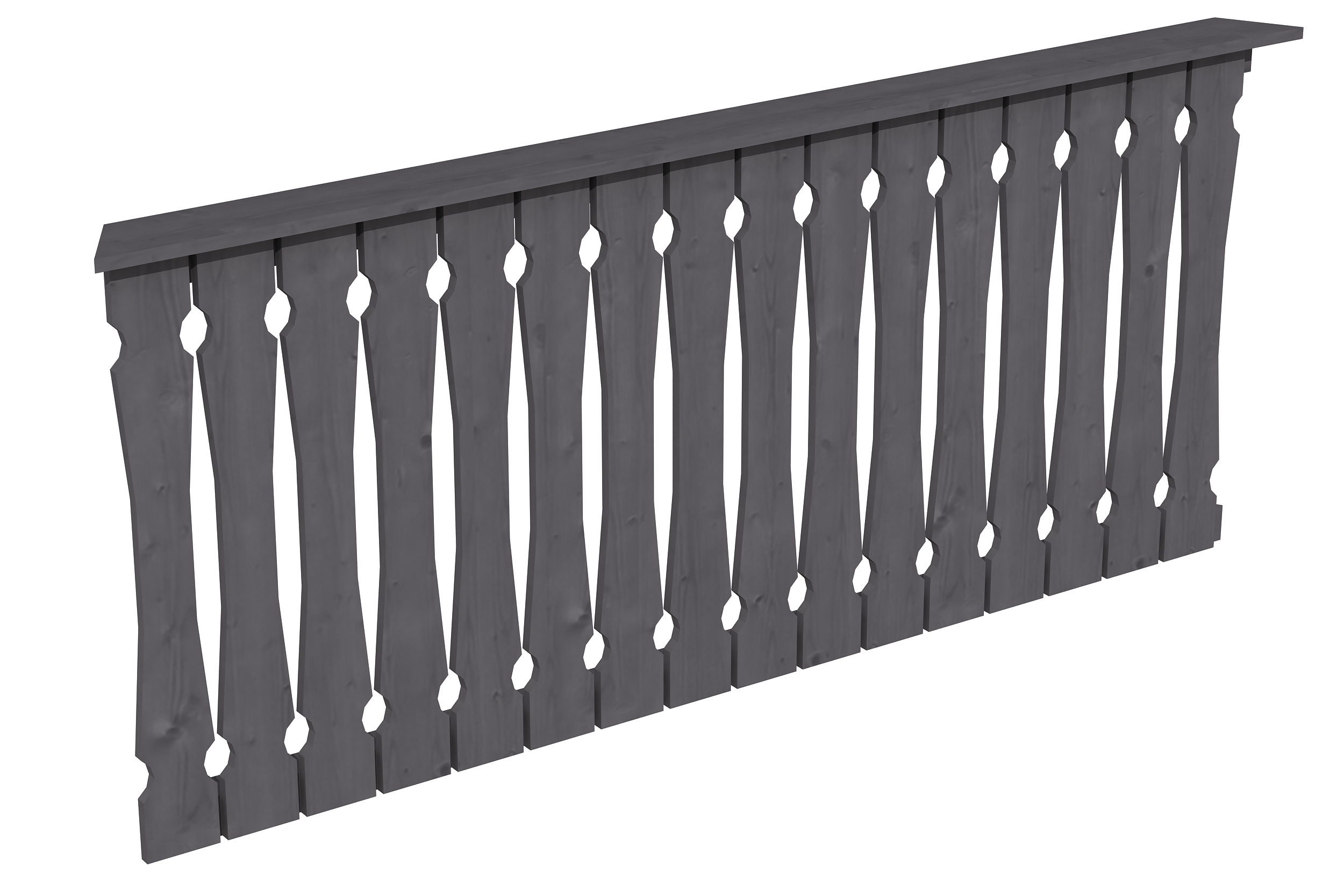 Brüstung Balkonschalung 180 x 96 cm, Fichte, schiefergrau Brüstung Balkonschalung 180 x 96 cm, Fichte, schiefergrau