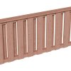 Brüstung Deckelschalung 150 x 84 cm, Douglasie, natur