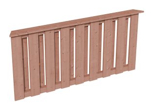 Brüstung Deckelschalung 150 x 84 cm, Douglasie, natur