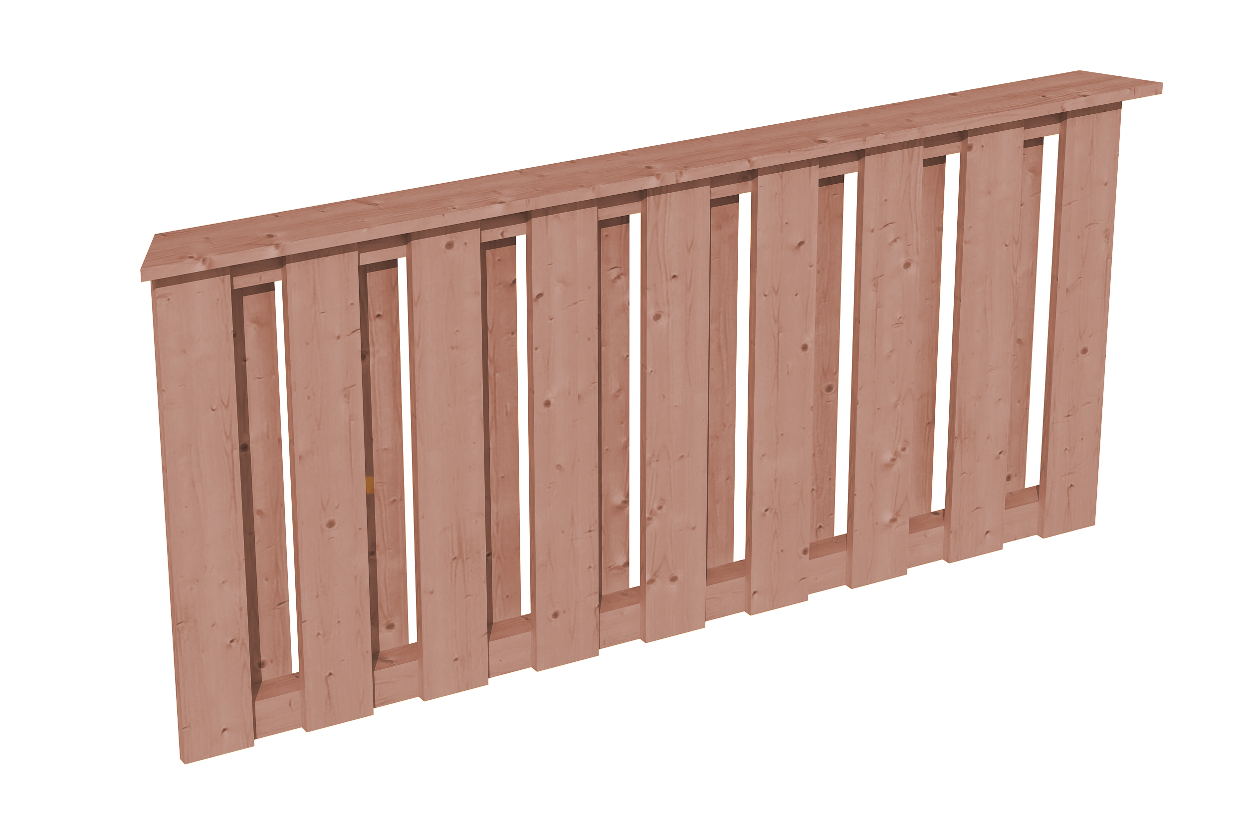 Brüstung Deckelschalung 150 x 84 cm, Douglasie, natur