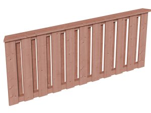 Brüstung Deckelschalung 180 x 84 cm, Douglasie, natur