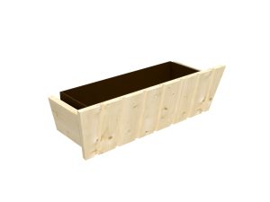 Blumenkasten aus Holz mit 60cm Kunststoffeinsatz