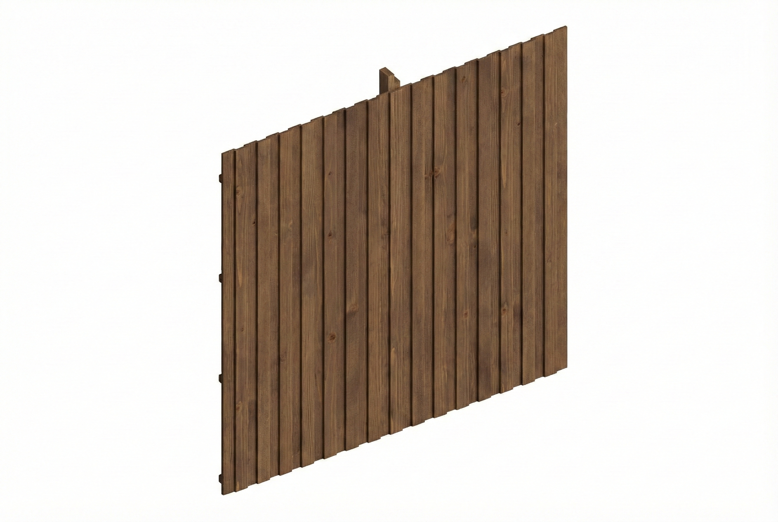 Rückwand Deckelschalung 362 x 330 cm, Fichte, nussbaum Rückwand Deckelschalung 362 x 330 cm, Fichte, nussbaum