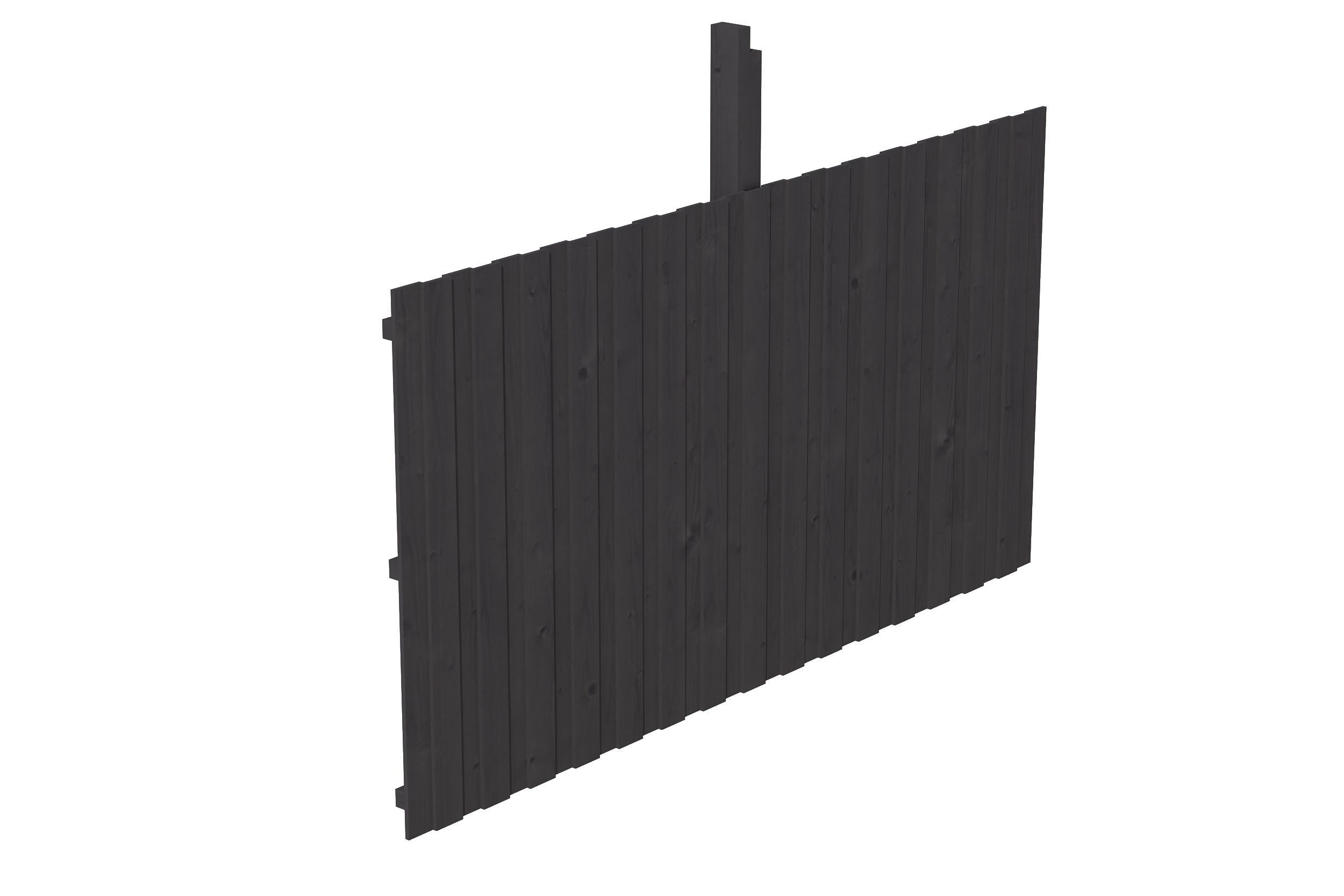 Rückwand Deckelschalung 352 x 180 cm, Fichte, anthrazit