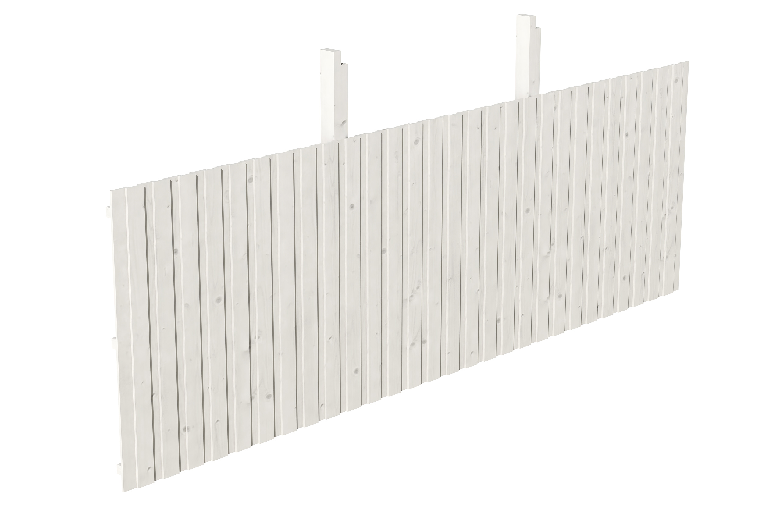 Rückwand Deckelschalung 550 x 180 cm, Fichte, weiß Rückwand Deckelschalung 550 x 180 cm, Fichte, weiß