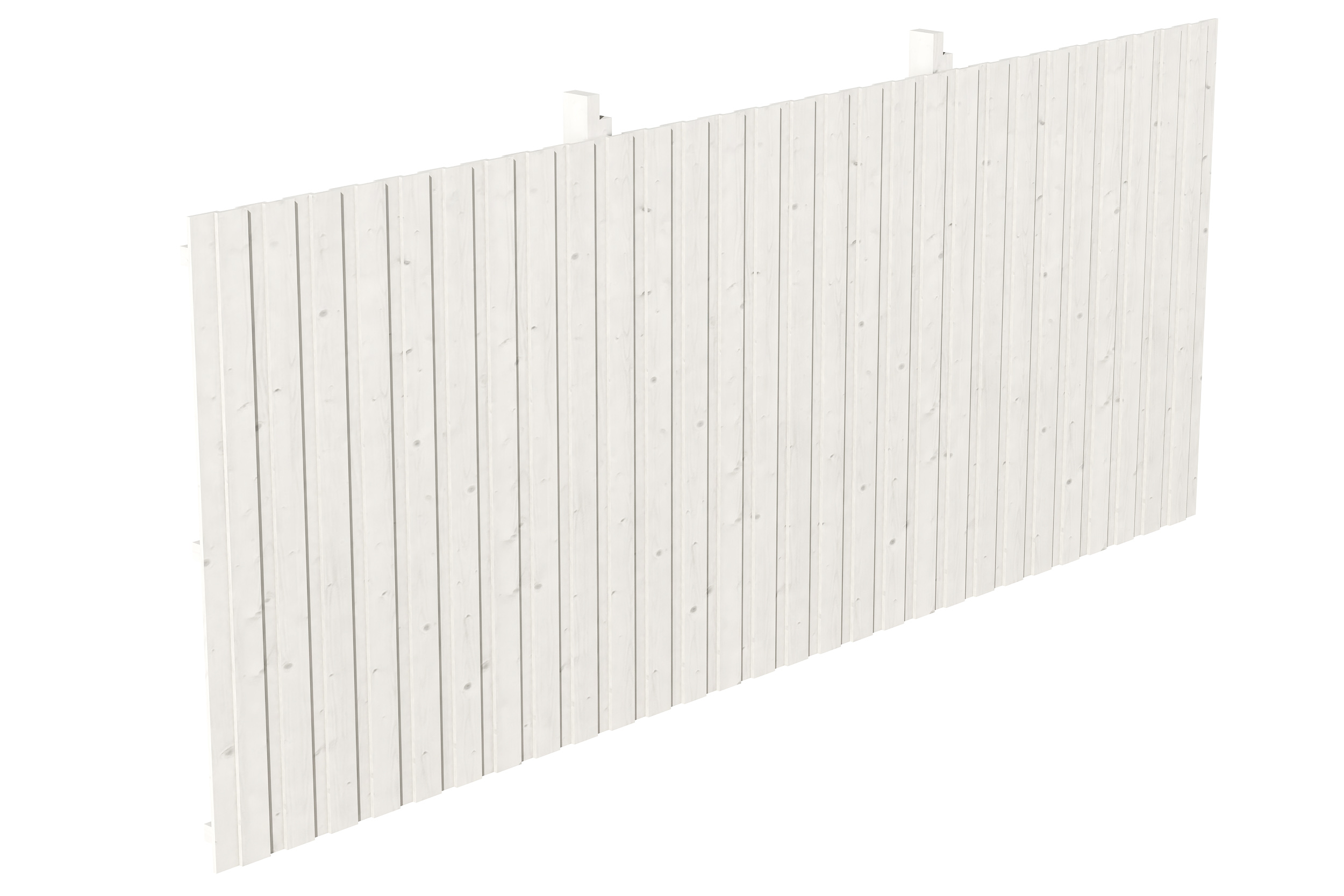 Rückwand Deckelschalung 550 x 220 cm, Fichte, weiß