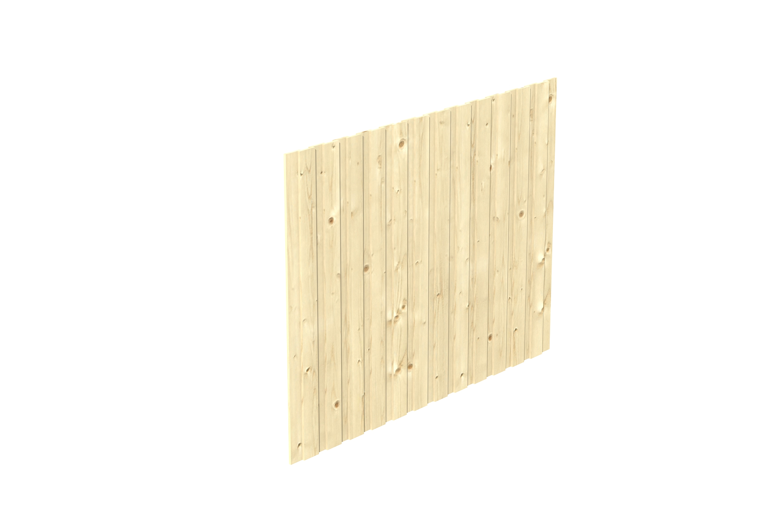 Seitenwand Deckelschalung 230 x 180 cm, Fichte, natur