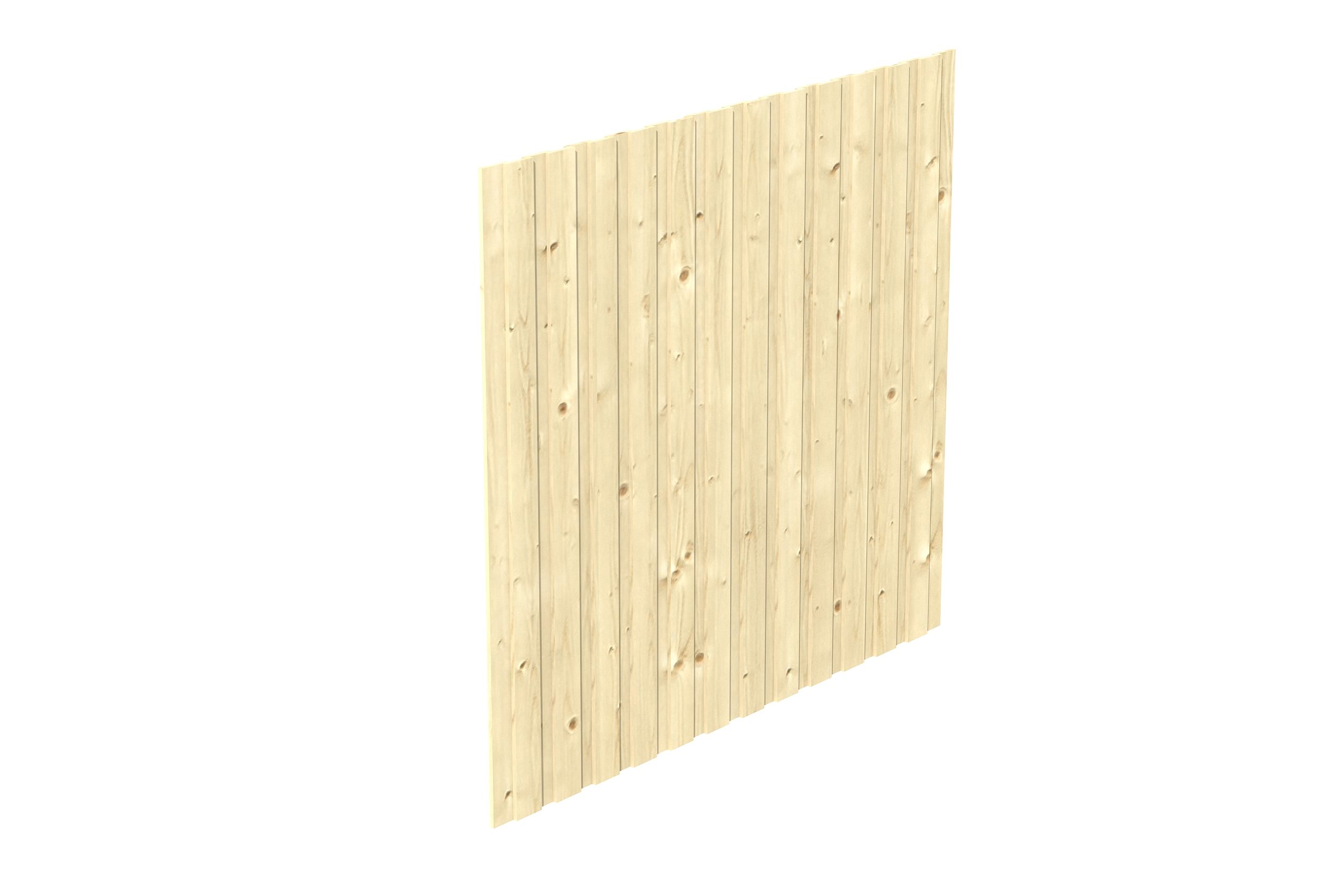 Seitenwand Deckelschalung 230 x 220 cm, Fichte, natur