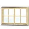 Doppelfenster Rahmenaußenm. 132,4 x 82,1 cm natur
