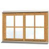 Doppelfenster Rahmenaußenm. 132,4 x 82,1 cm eiche hell