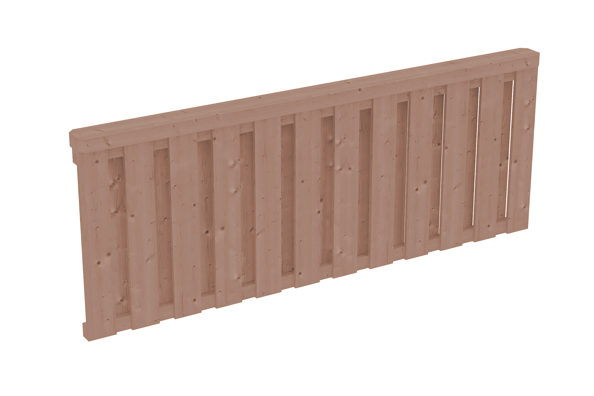 Brüstung Deckelschalung 220 x 84 cm, Douglasie, natur