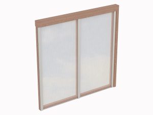 Seitenwand m. Polycarbonatplatten 205 x 200 cm, Douglasie, natur