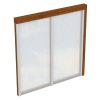 Seitenwand m. Polycarbonatplatten 205 x 200 cm, Douglasie, nussbaum