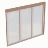 Seitenwand m. Polycarbonatplatten 255 x 200 cm, Douglasie, natur
