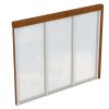 Seitenwand m. Polycarbonatplatten 255 x 200 cm, Douglasie, nussbaum