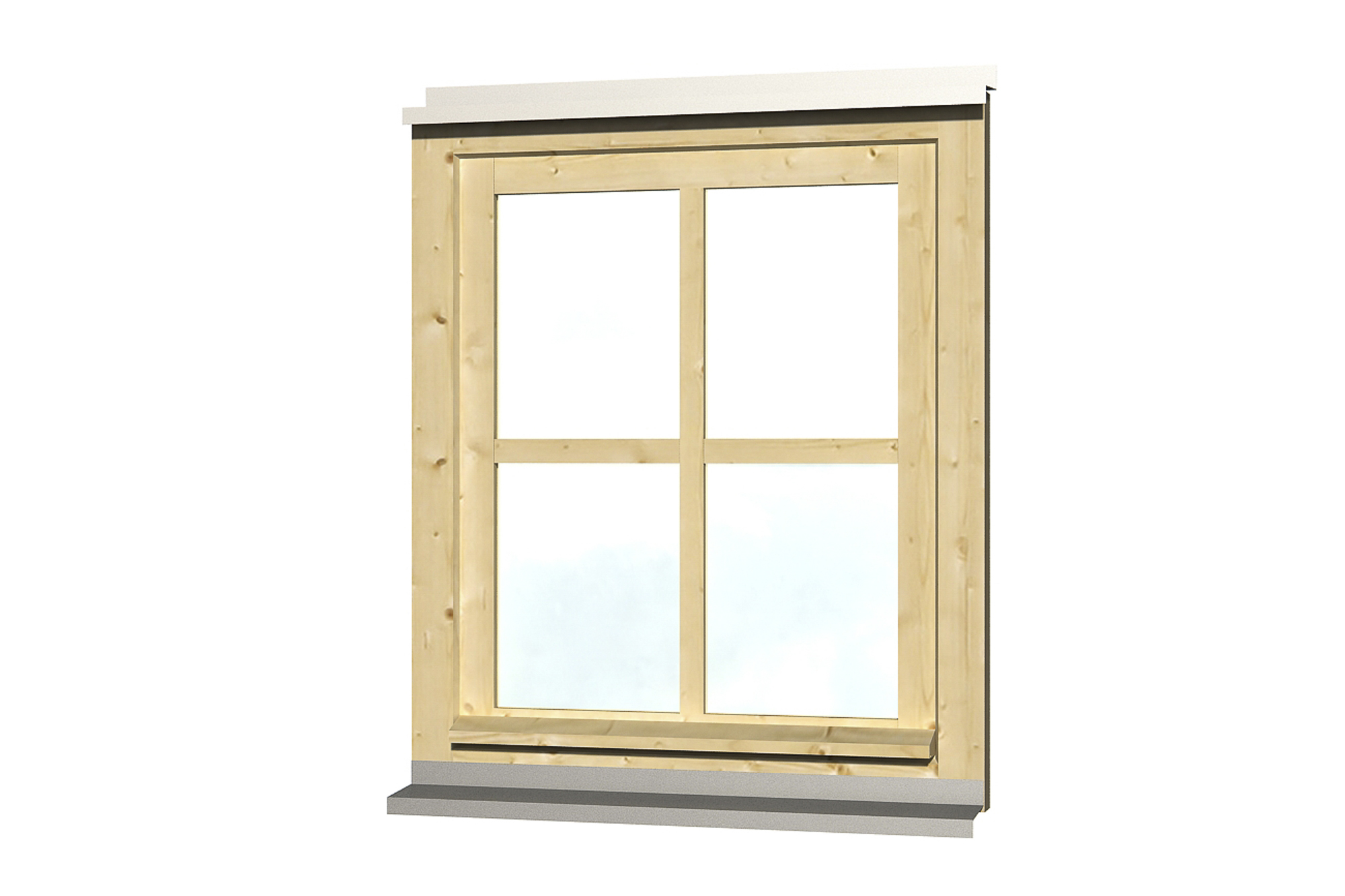 Einzelfenster Rahmenaußenmaß 69,1 x 82,1 cm natur Einzelfenster Rahmenaußenmaß 69,1 x 82,1 cm natur