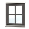 Einzelfenster Rahmenaußenmaß 69,1 x 82,1 cm anthrazit Einzelfenster Rahmenaußenmaß 69,1 x 82,1 cm anthrazit