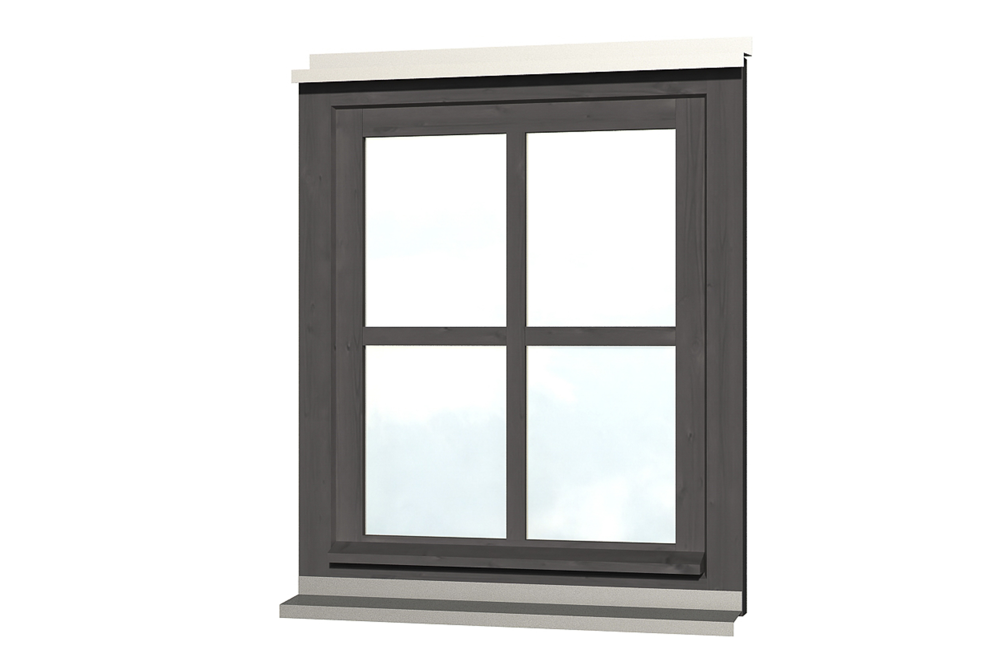 Einzelfenster Rahmenaußenmaß 69,1 x 82,1 cm schiefergrau Einzelfenster Rahmenaußenmaß 69,1 x 82,1 cm schiefergrau
