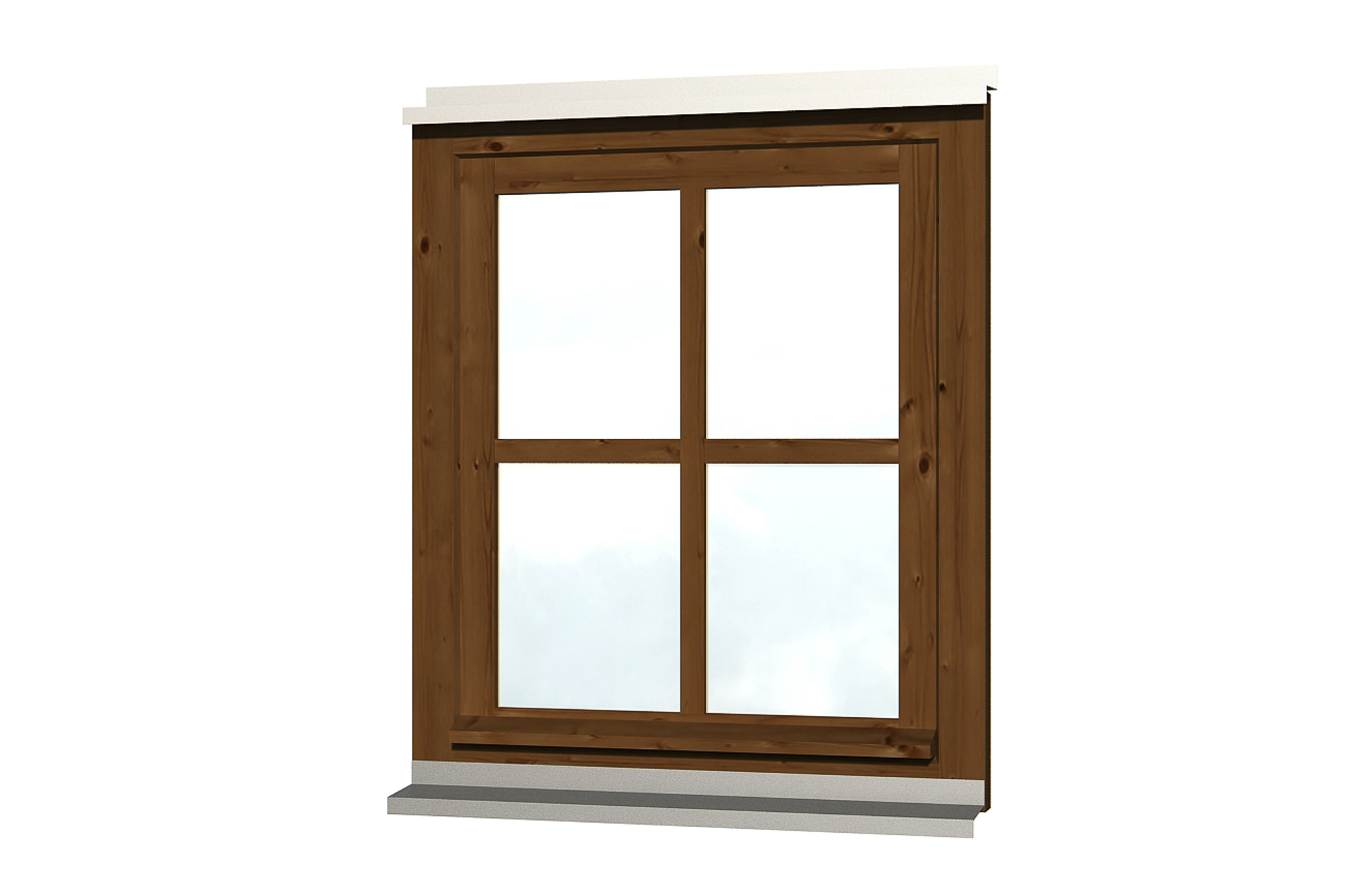 Einzelfenster Rahmenaußenmaß 69,1 x 82,1 cm nussbaum Einzelfenster Rahmenaußenmaß 69,1 x 82,1 cm nussbaum