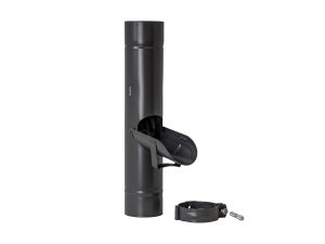 Regenrohrklappe Ø 80 mm mit Sieb, verzinkter Stahl, anthrazit beschichtet