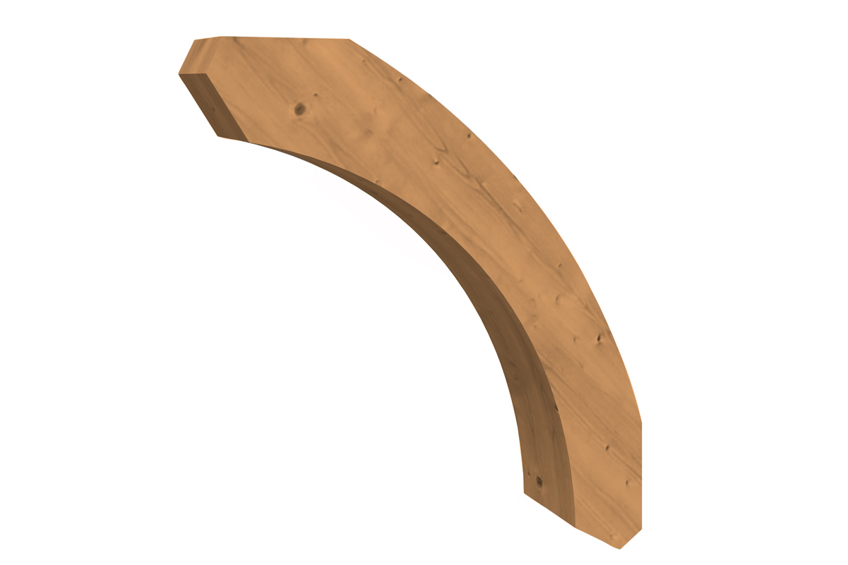 Rundes Kopfband 8 x 5,5 x 75 cm, nussbaum