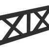 Brüstung Andreaskreuz 220 x 84 cm, Fichte, anthrazit