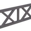 Brüstung Andreaskreuz 220 x 84 cm, Fichte, schiefergrau