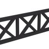 Brüstung Andreaskreuz 270 x 84 cm, Fichte, anthrazit